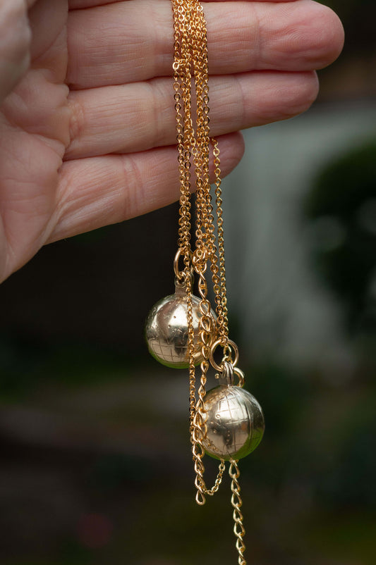 cordelia's globe in brass