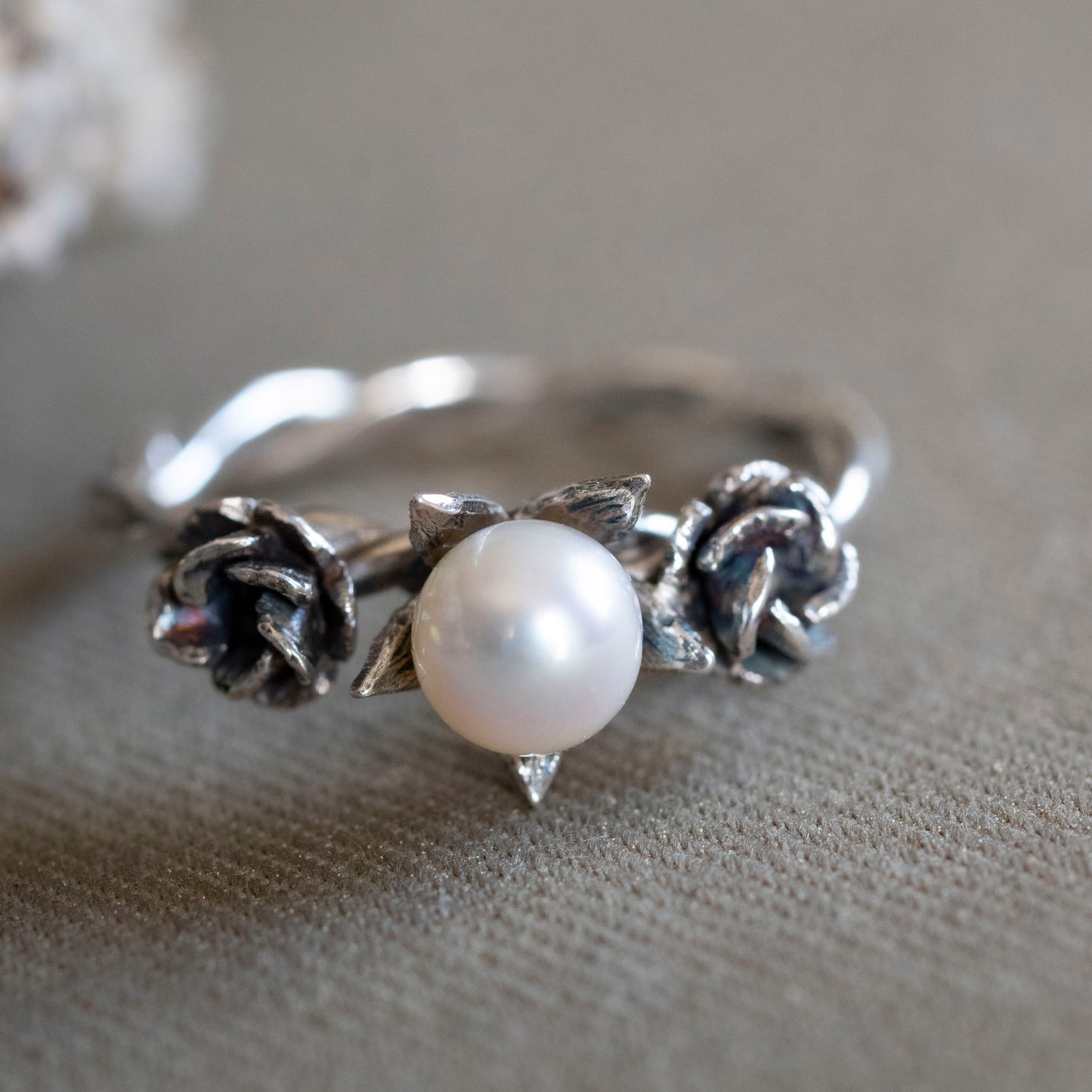 June Rose and Pearl Ring - Hebel Design