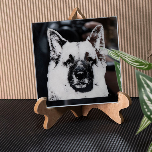 Pet Portrait Mirror - Custom Engraved