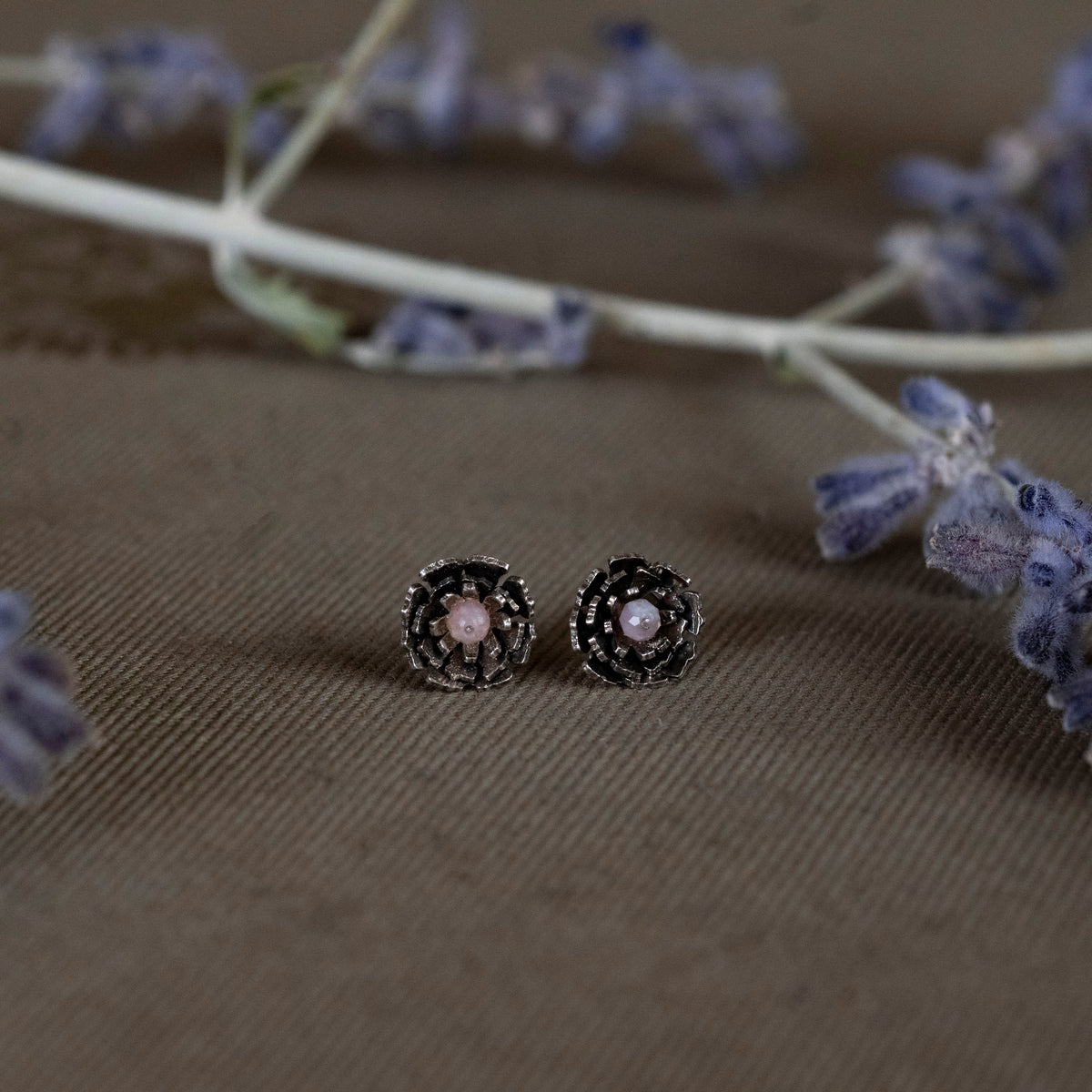 Monthly Bloom Stud Earrings - Hebel Design