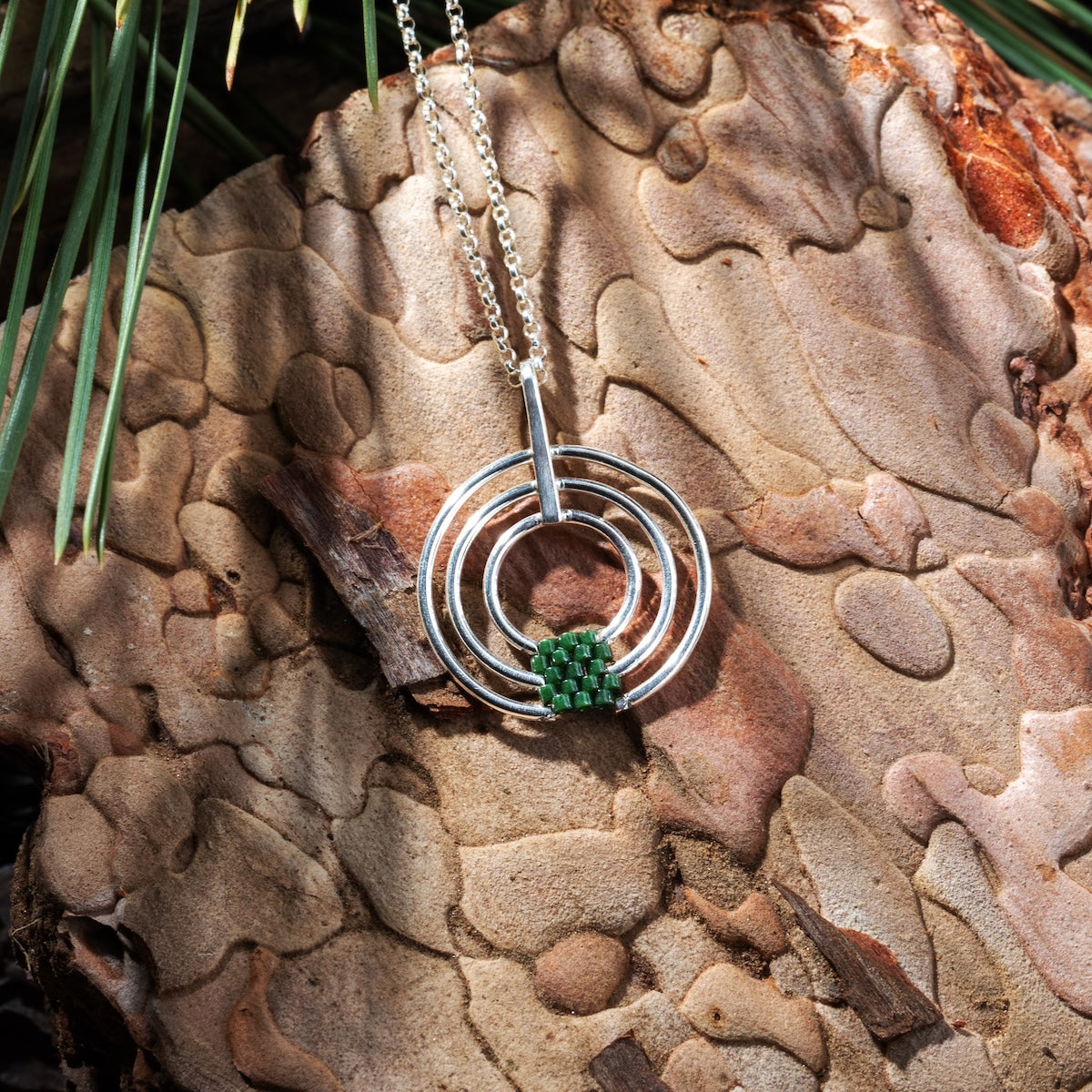 Big bear collection necklace inspired by pines and joshua trees