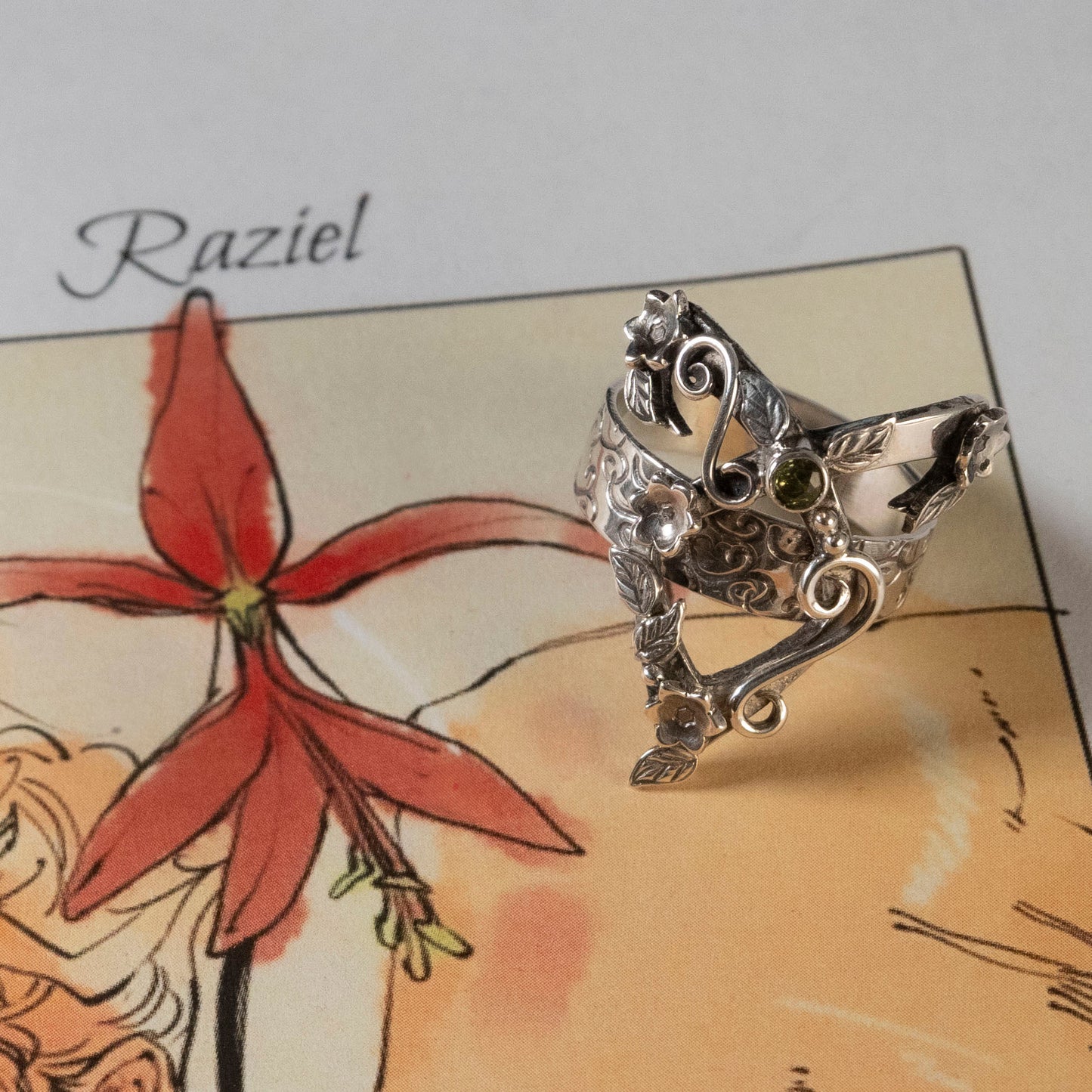 Flower Power - Angelic Power Rune Ring - Hebel Design