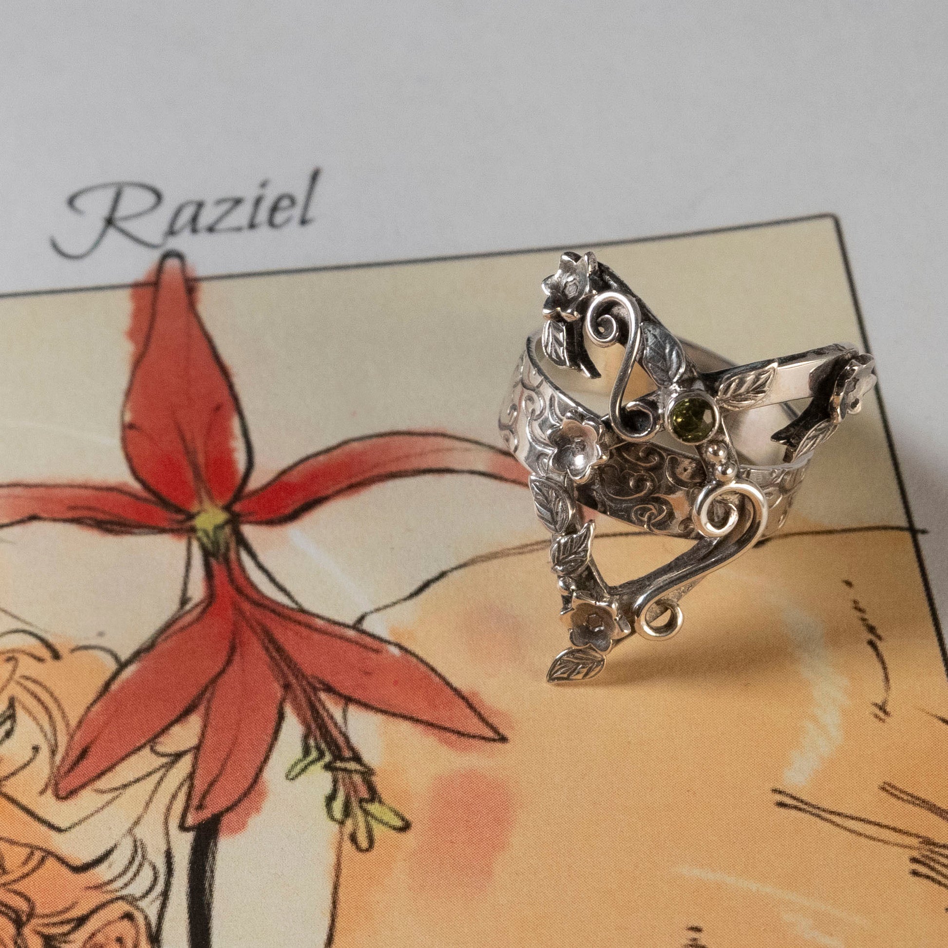 Flower Power - Angelic Power Rune Ring - Hebel Design