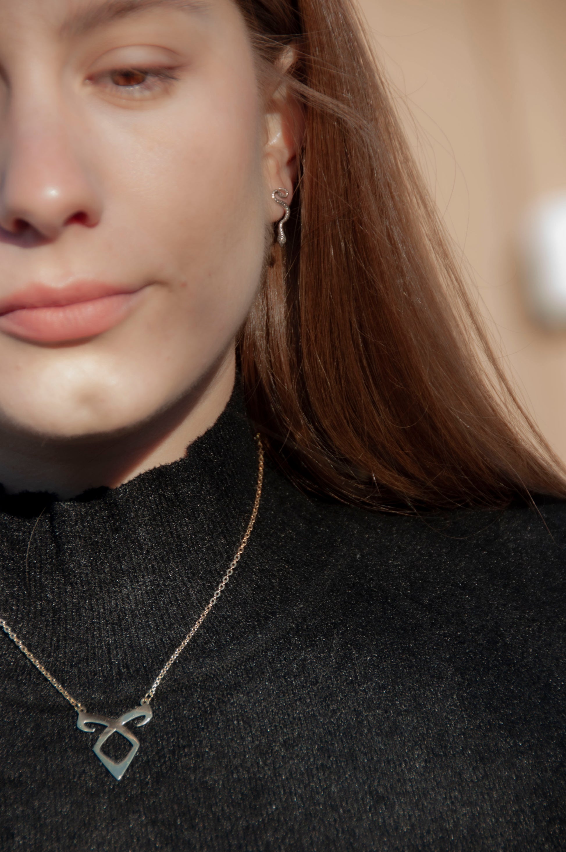 Angelic Power Rune Necklace - Silver - Hebel Design