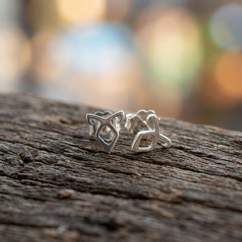 Angelic Power Rune Tiny Earrings - Hebel Design