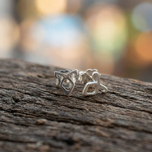 Angelic Power Rune Tiny Earrings - Hebel Design