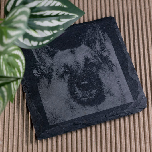 custom engraved slate coaster