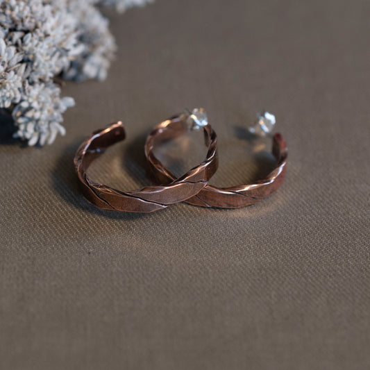 The Rolled Copper Hoops - OOAK - Hebel Design