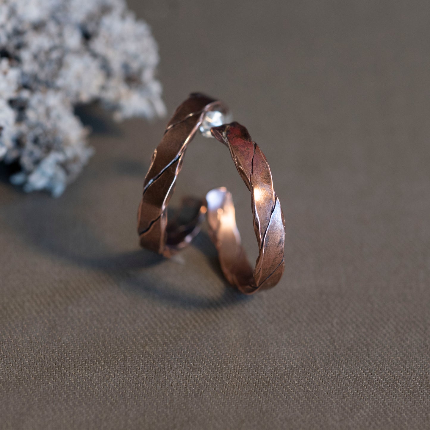 The Rolled Copper Hoops - OOAK - Hebel Design