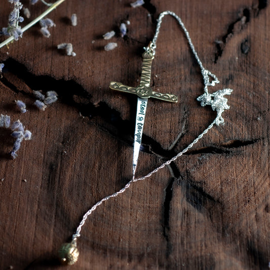 Cortana lariat necklace, inspired in shadowhunters sword