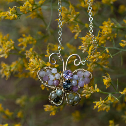 Jeweled Butterfly Necklace - Hebel Design