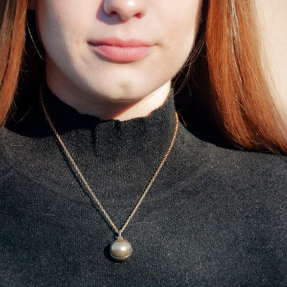 Cordelia's Globe Necklace Brass