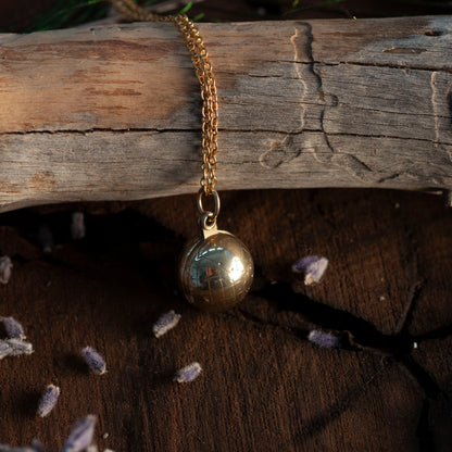 Cordelia's Globe Necklace Brass