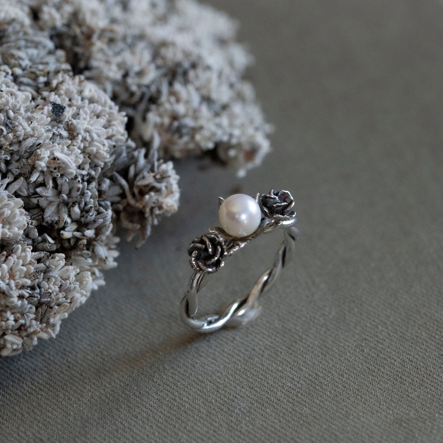 June Rose and Pearl Ring - Hebel Design