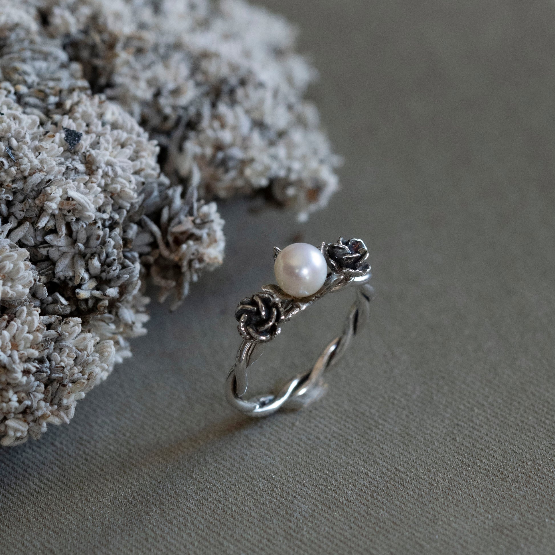June Rose and Pearl Ring - Hebel Design