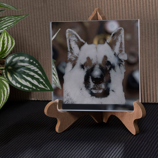 Pet Portrait Mirror - Custom Engraved