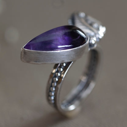 The Amethyst Foliage Ring - Hebel Design