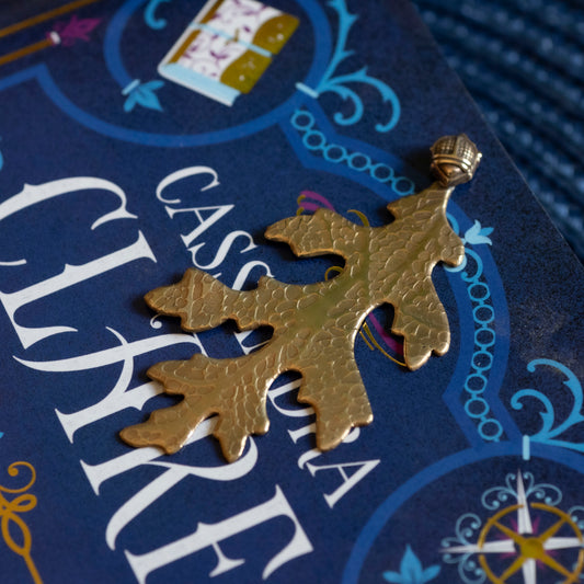 Brass Oak Leaf Bookmark - Hebel Design