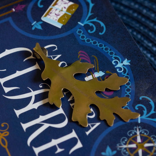 Brass Oak Leaf Bookmark - Hebel Design