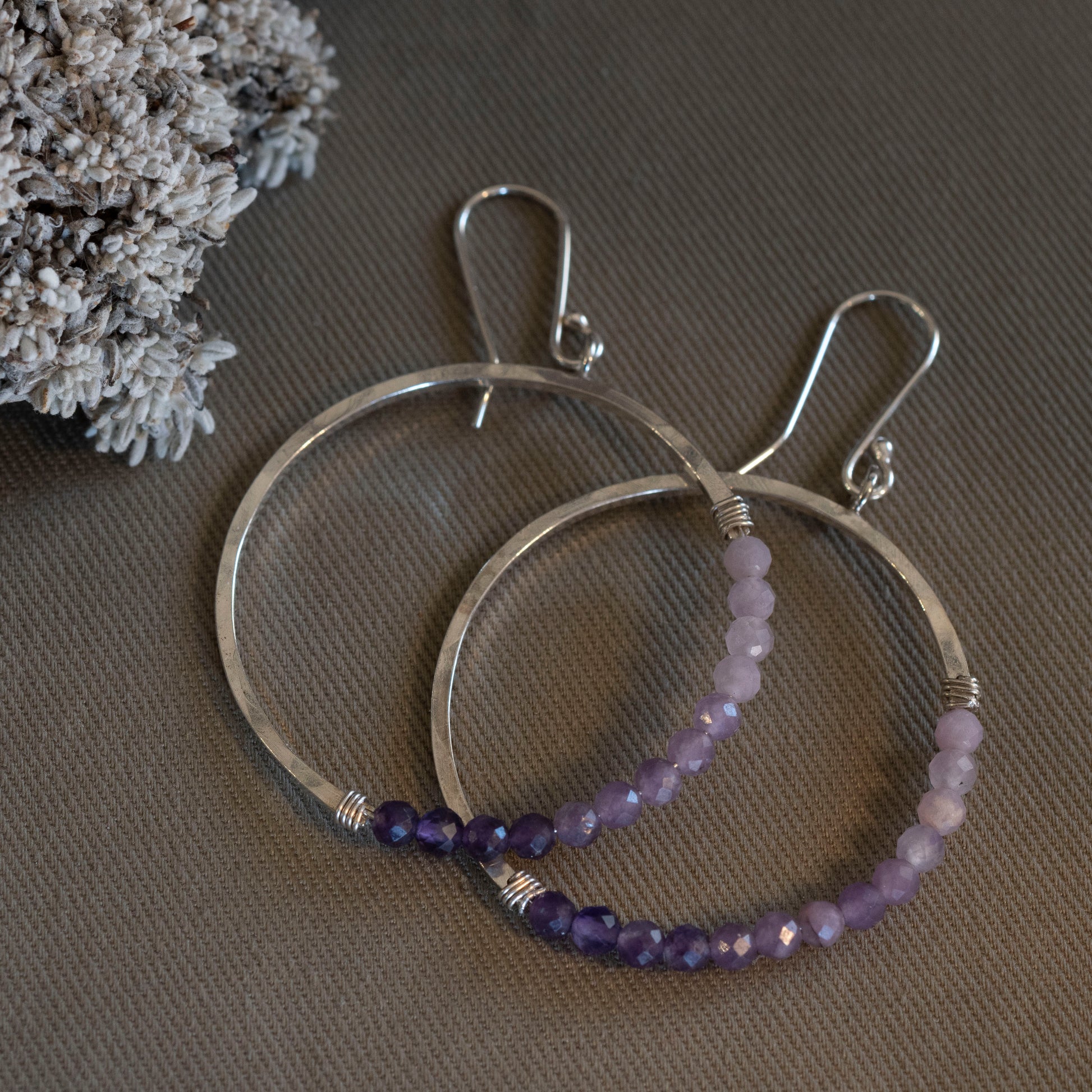 The Ethereal Orbit Hoops - OOAK - Hebel Design