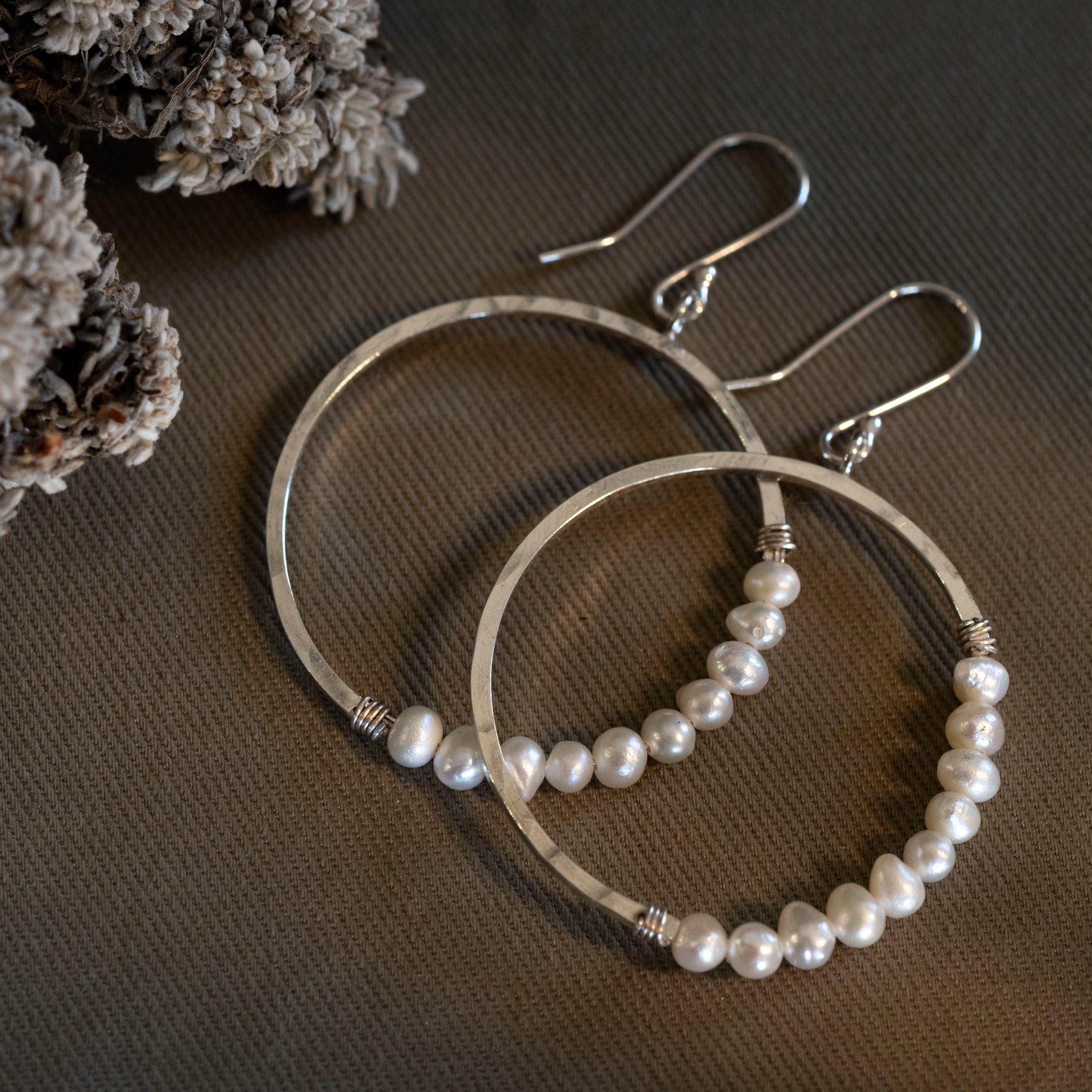 The Ethereal Orbit Hoops - OOAK - Hebel Design