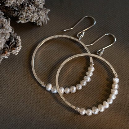 The Ethereal Orbit Hoops - OOAK - Hebel Design