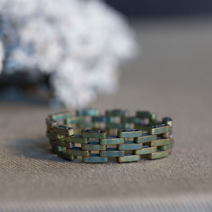 Panther Style Beaded rings - Hebel Design