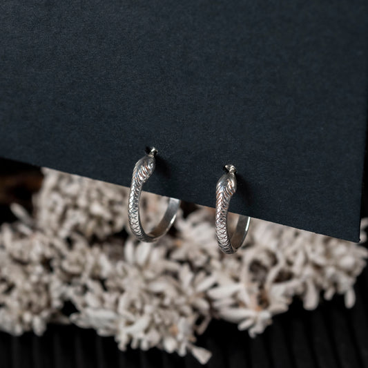 Tiny Snake hoop earrings