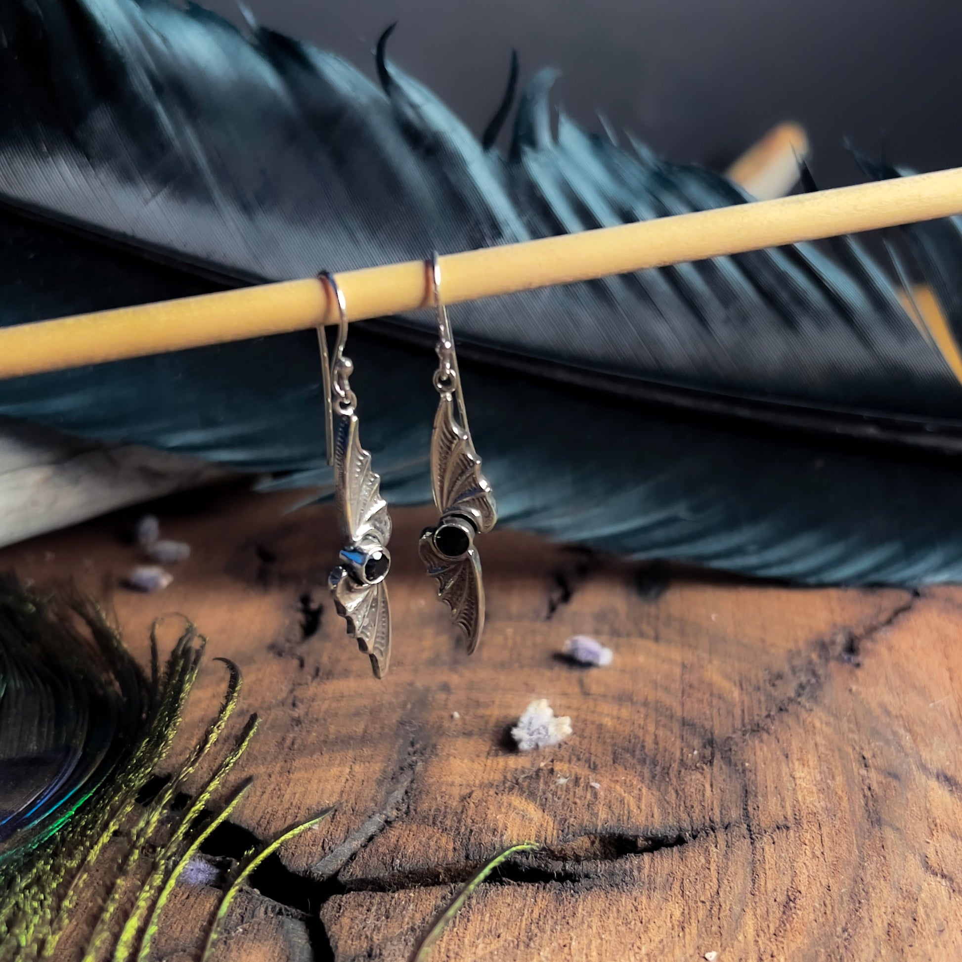 Wing in Stone Earrings - Hebel Design