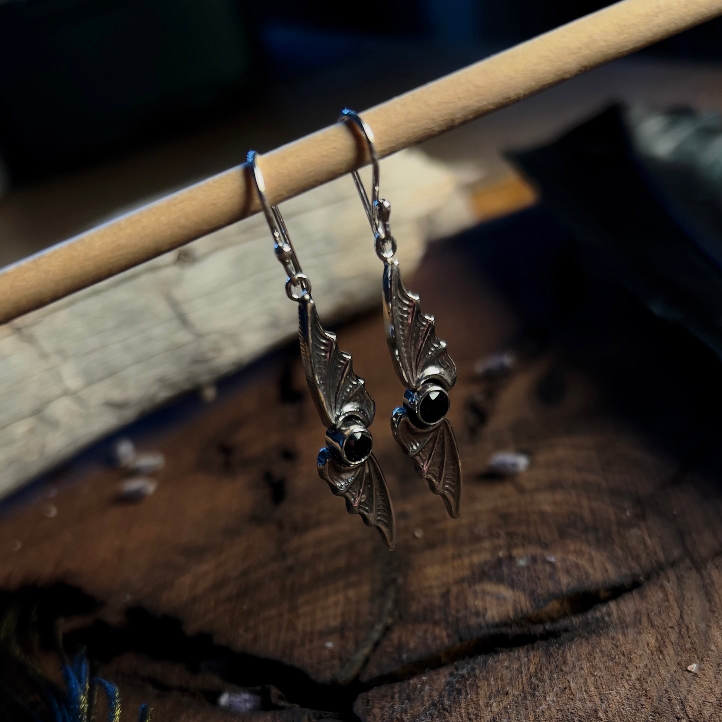 Wing in Stone Earrings - Hebel Design