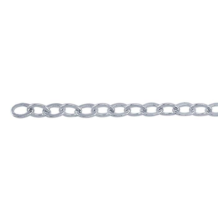 Sterling Silver Flat Cable Chain - Hebel Design