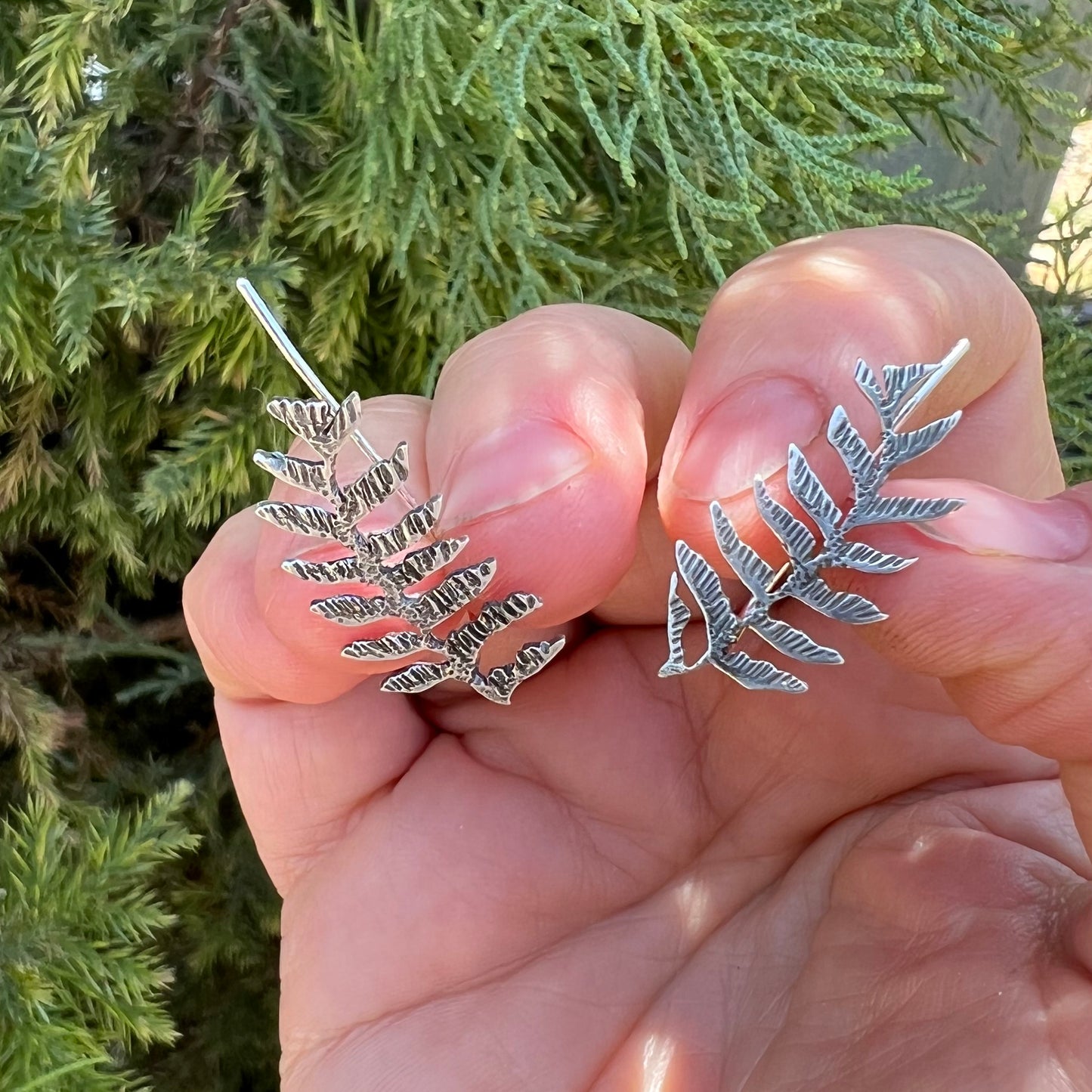 Anna's Maidenhair Fern Earrings