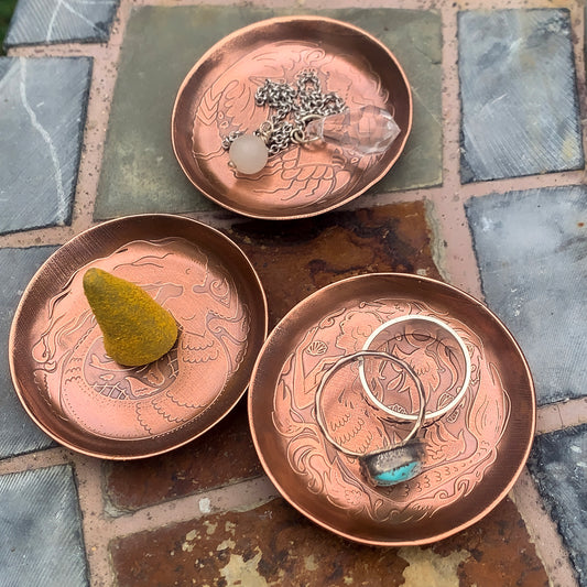 Mermaid Copper Dish