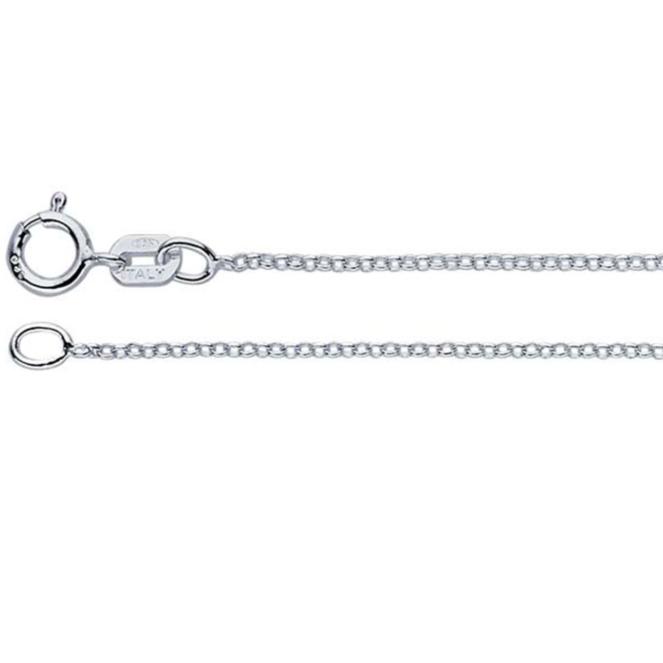 Sterling Silver Oval Rolo Chain - Hebel Design