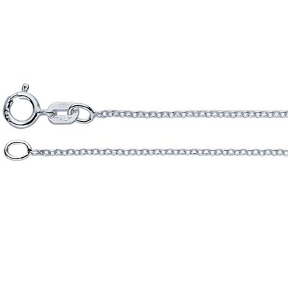 Sterling Silver Oval Rolo Chain - Hebel Design