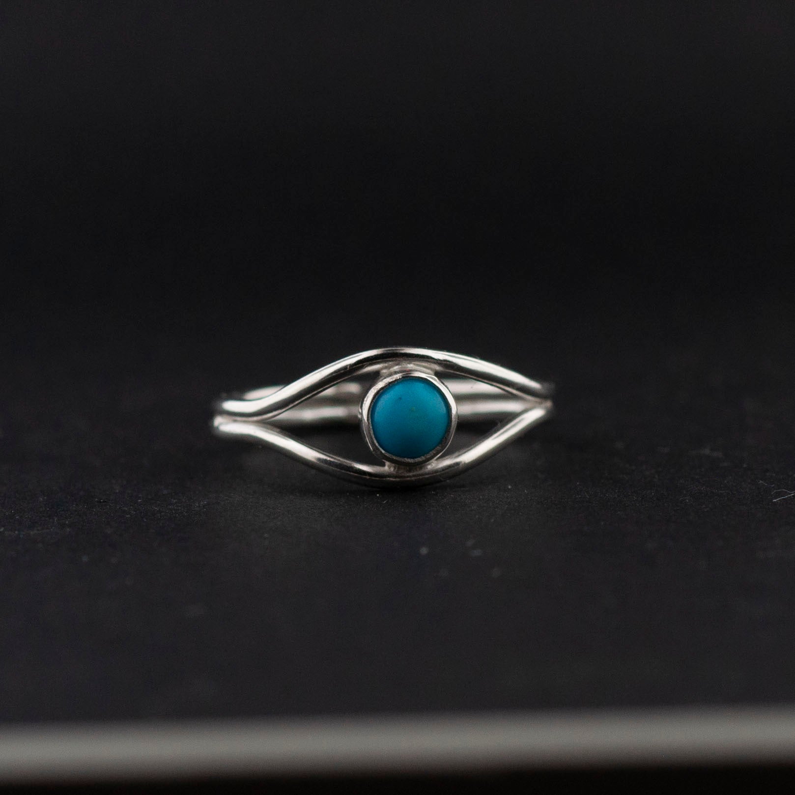 Evil Eye Ring, sleeping turquoise ring