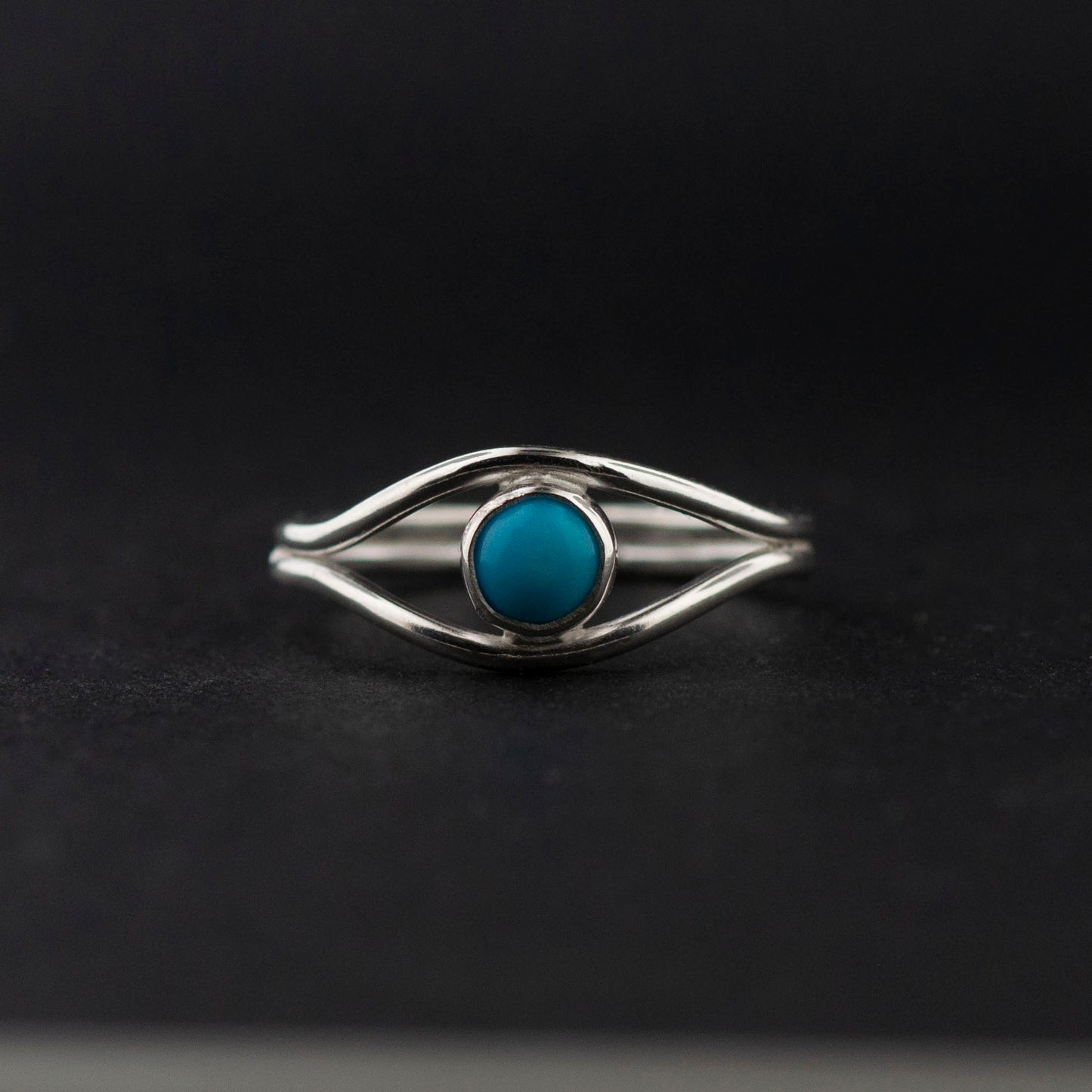 Evil Eye Ring, sleeping turquoise ring